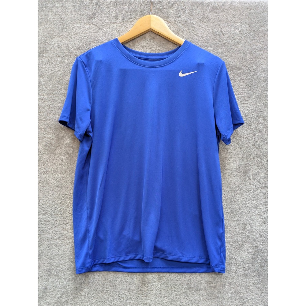 Athletic Training T-Shirt Mens Medium Nike Dri-FIT Blue Short Sleeve Tee